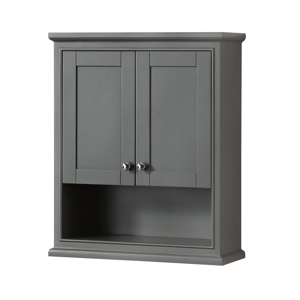 Deborah Bathroom Wall-Mounted Storage Cabinet in Dark Gray