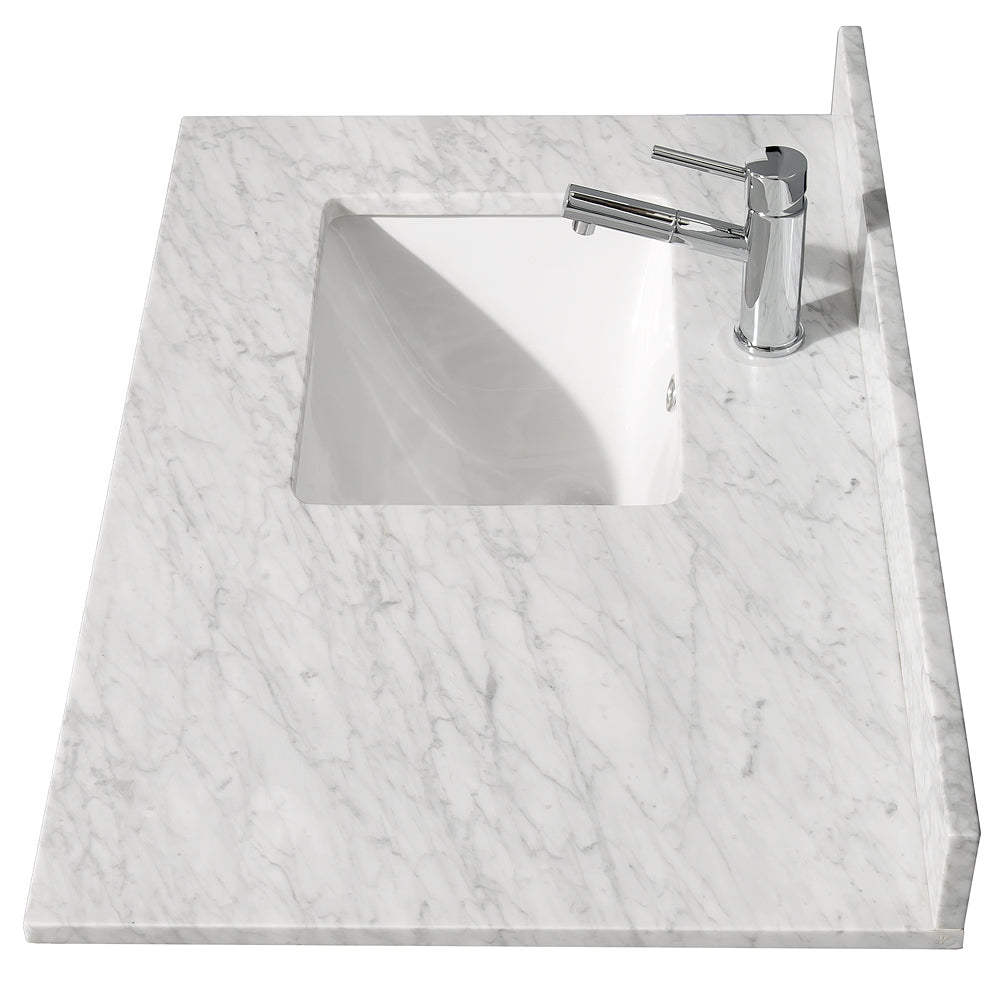 Daria 36" Single Vanity in Dark Blue, Top, Square Sink, No Mirror