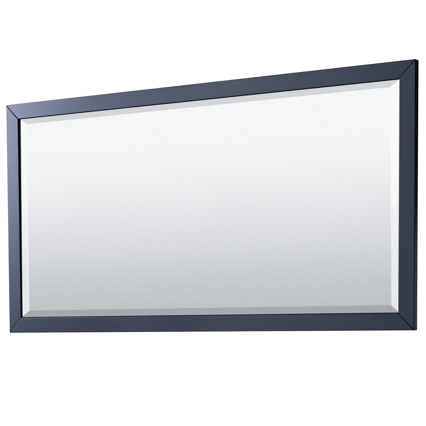 Daria 80" Double Vanity in Dark Blue, Top, Square Sinks, 70" Mirror