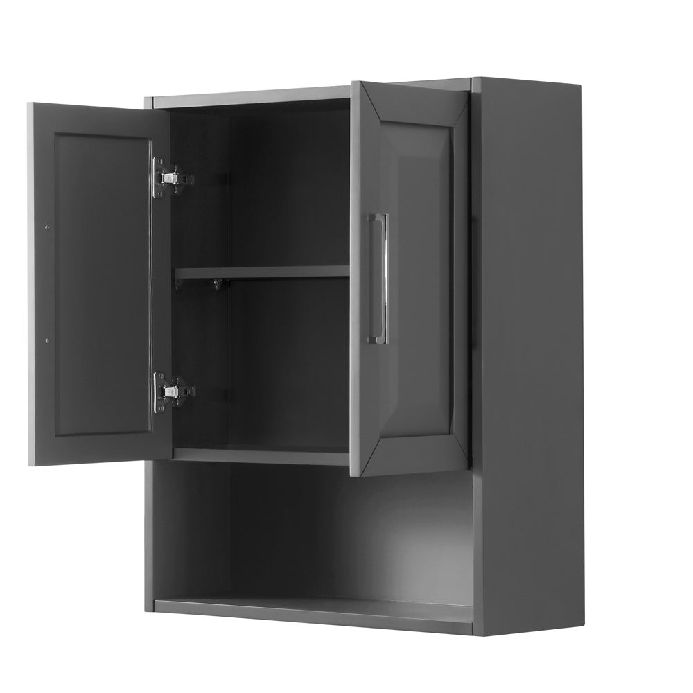 Daria Wall-Mounted Storage Cabinet in Dark Gray