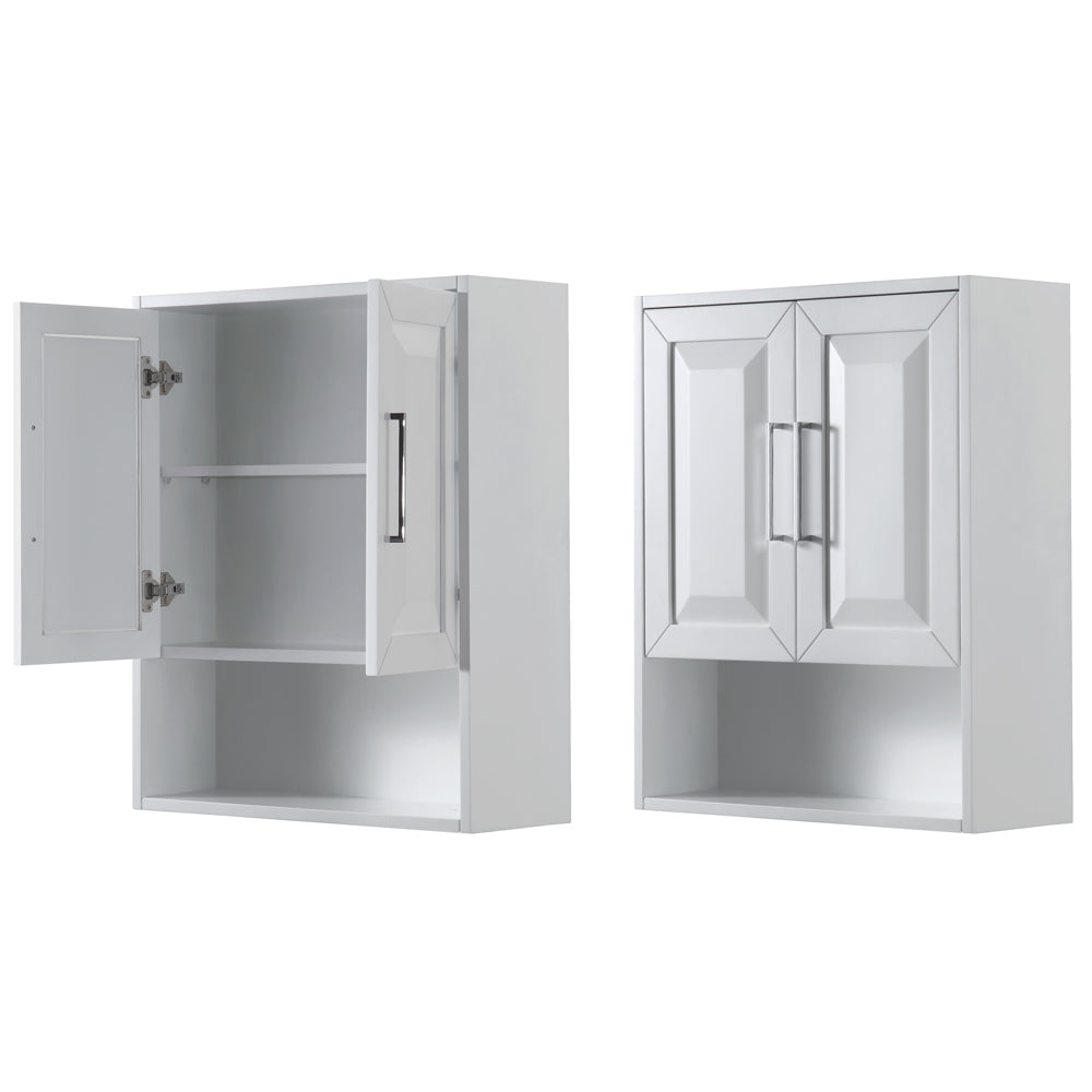 Daria Wall-Mounted Storage Cabinet in White