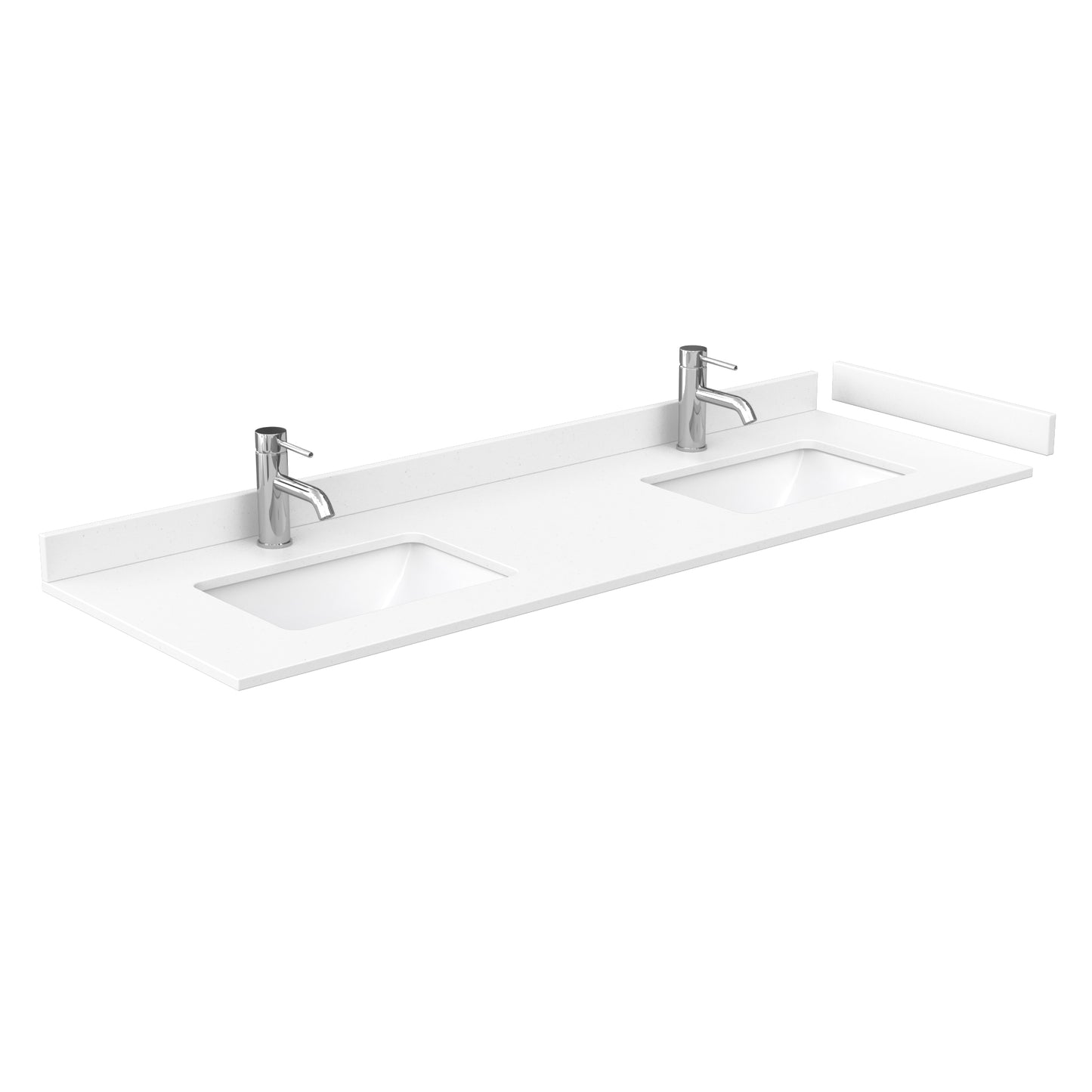 Beckett 66" Double Vanity in Dark Gray, White Cultured Marble Top, Sinks