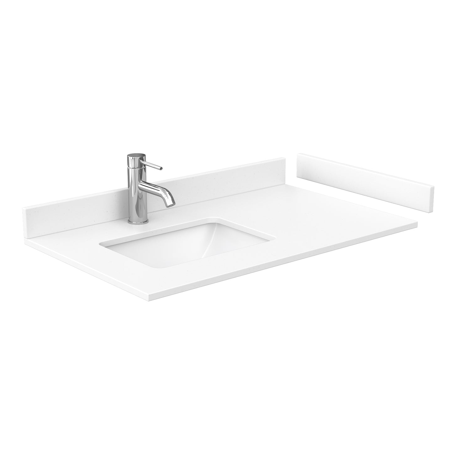 Beckett 36" Single Vanity in Dark Blue, White Cultured Marble Top, Gold Trim