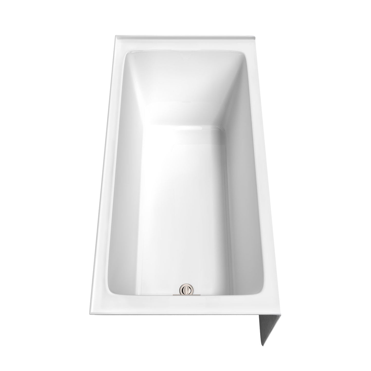 Grayley 60 x 30" Alcove Bathtub in White, Left-Hand Drain, Trim in Nickel