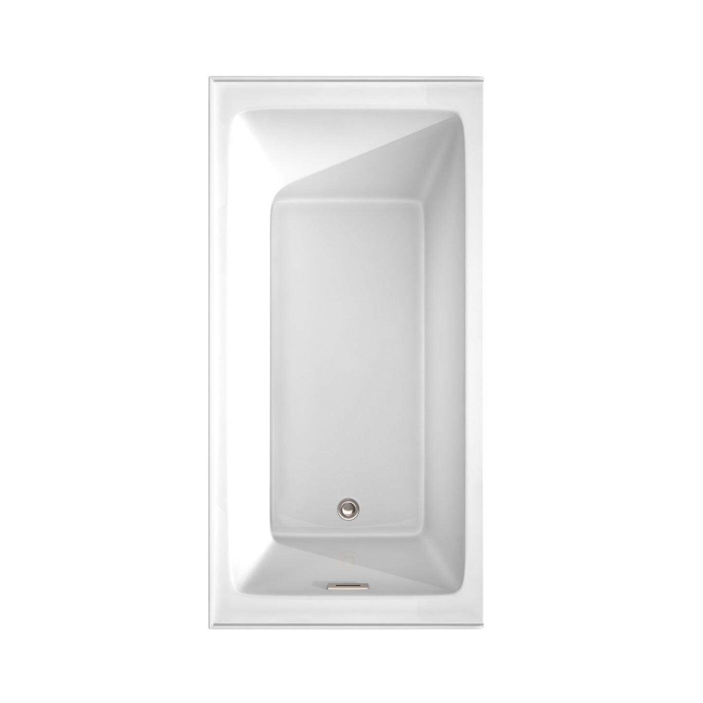 Grayley 60 x 30" Alcove Bathtub in White, Left-Hand Drain, Trim in Nickel