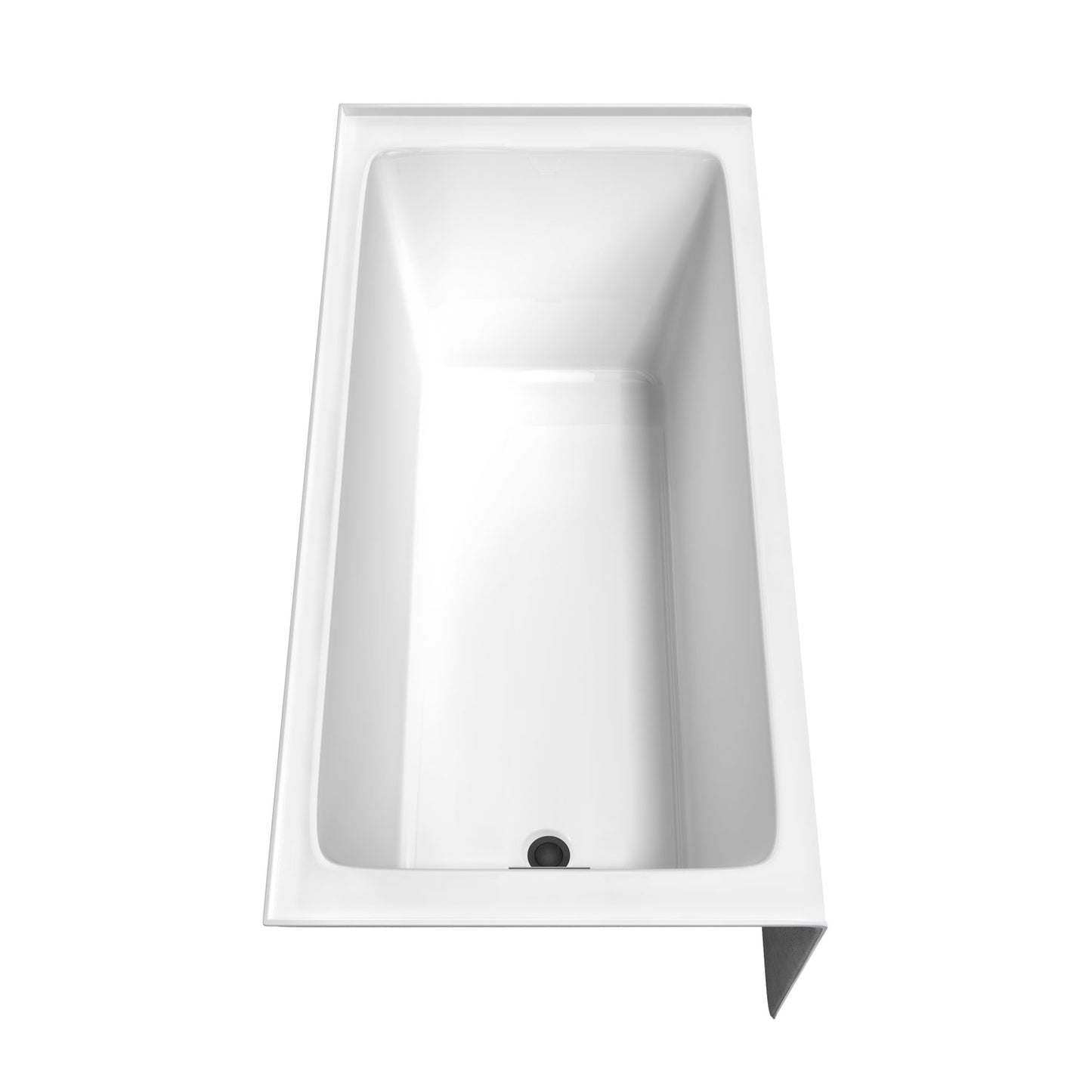 Grayley 60 x 30" Alcove Bathtub in White, Left-Hand Drain, Trim in Matte Black