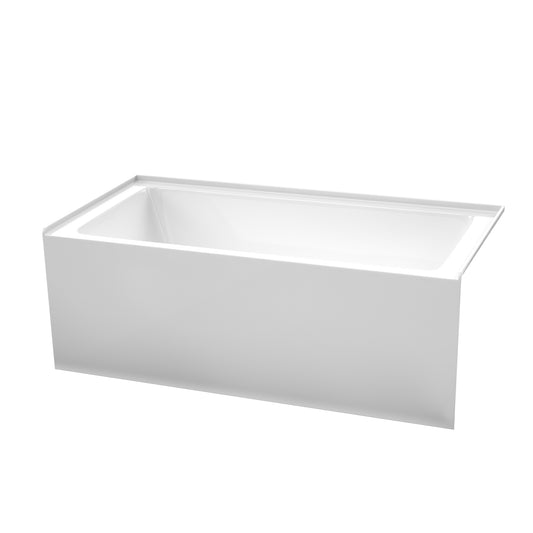 Grayley 60 x 30" Alcove Bathtub in White, Right-Hand Drain, Trim in Chrome