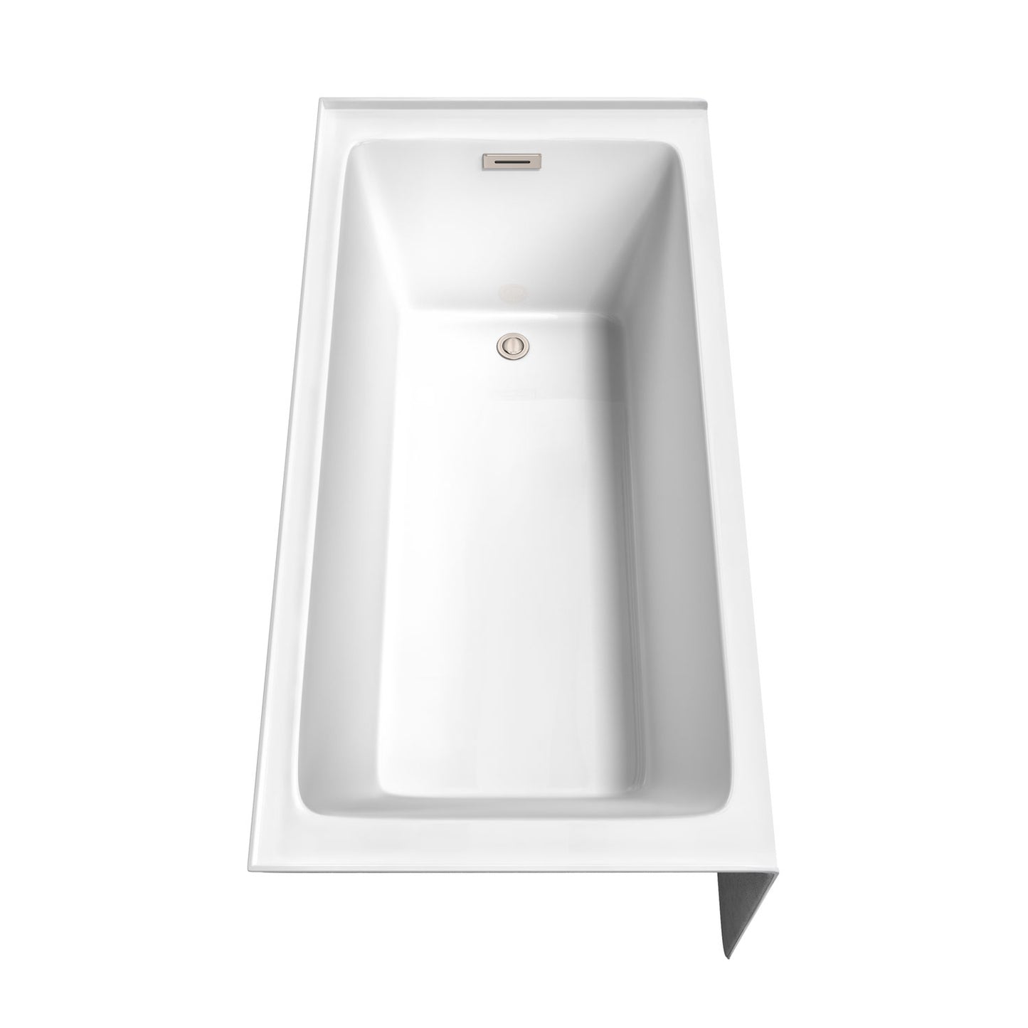 Grayley 60 x 30" Alcove Bathtub in White, Right-Hand Drain, Trim in Nickel