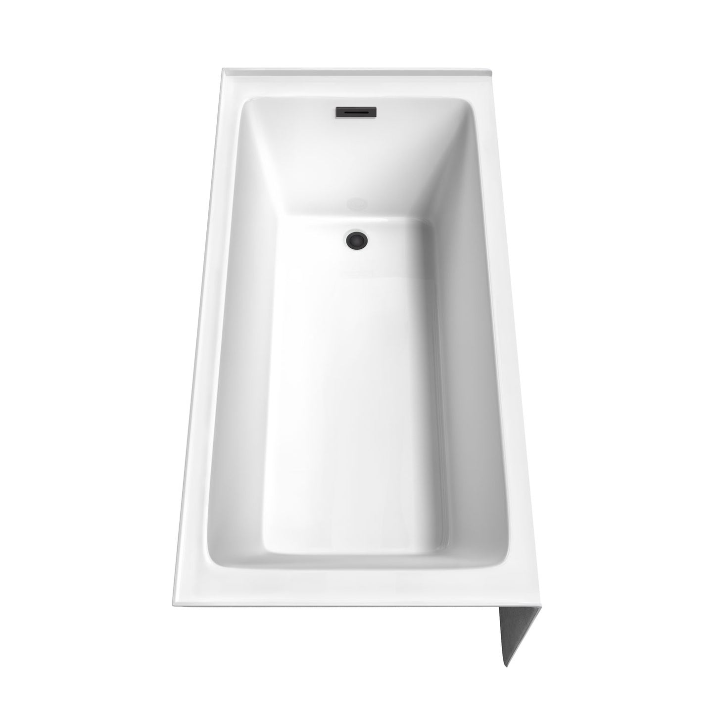 Grayley 60 x 30" Alcove Bathtub in White, Right-Hand Drain, Trim in Matte Black