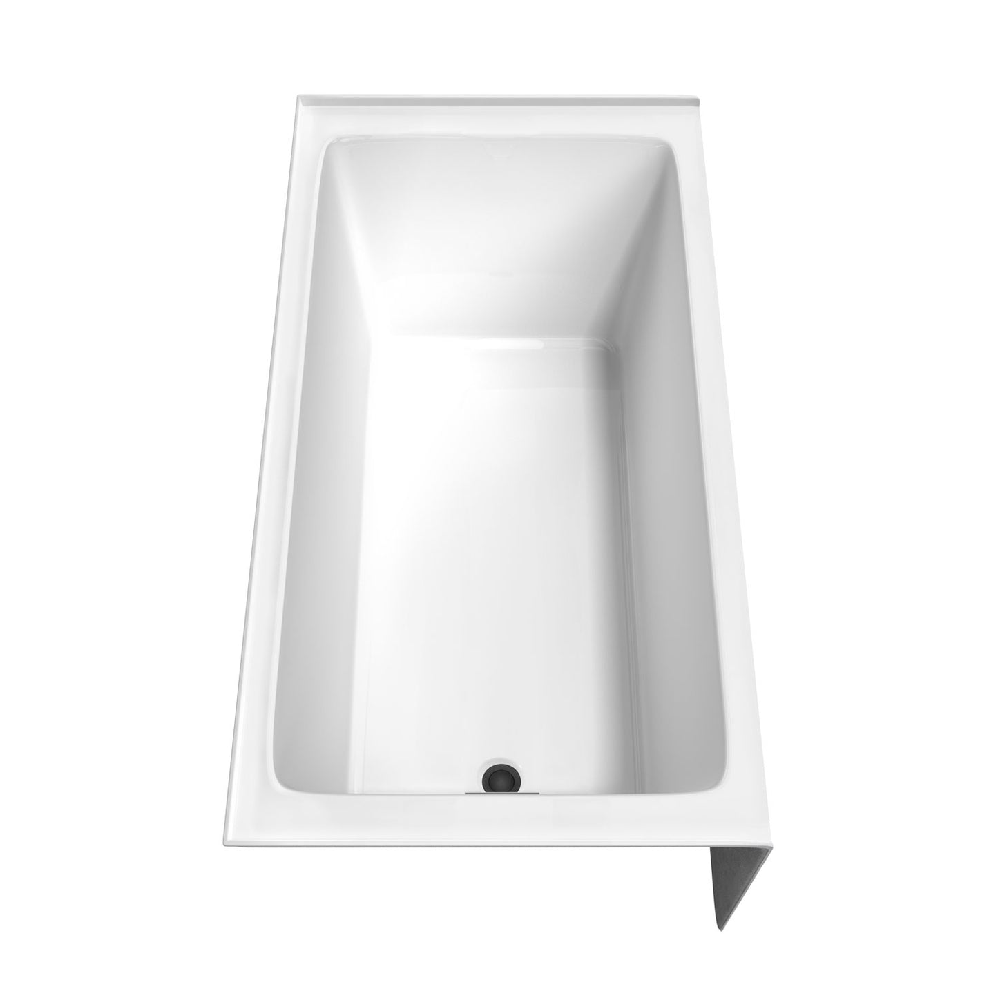 Grayley 60 x 32" Alcove Bathtub in White, Left-Hand Drain, Trim in Matte Black