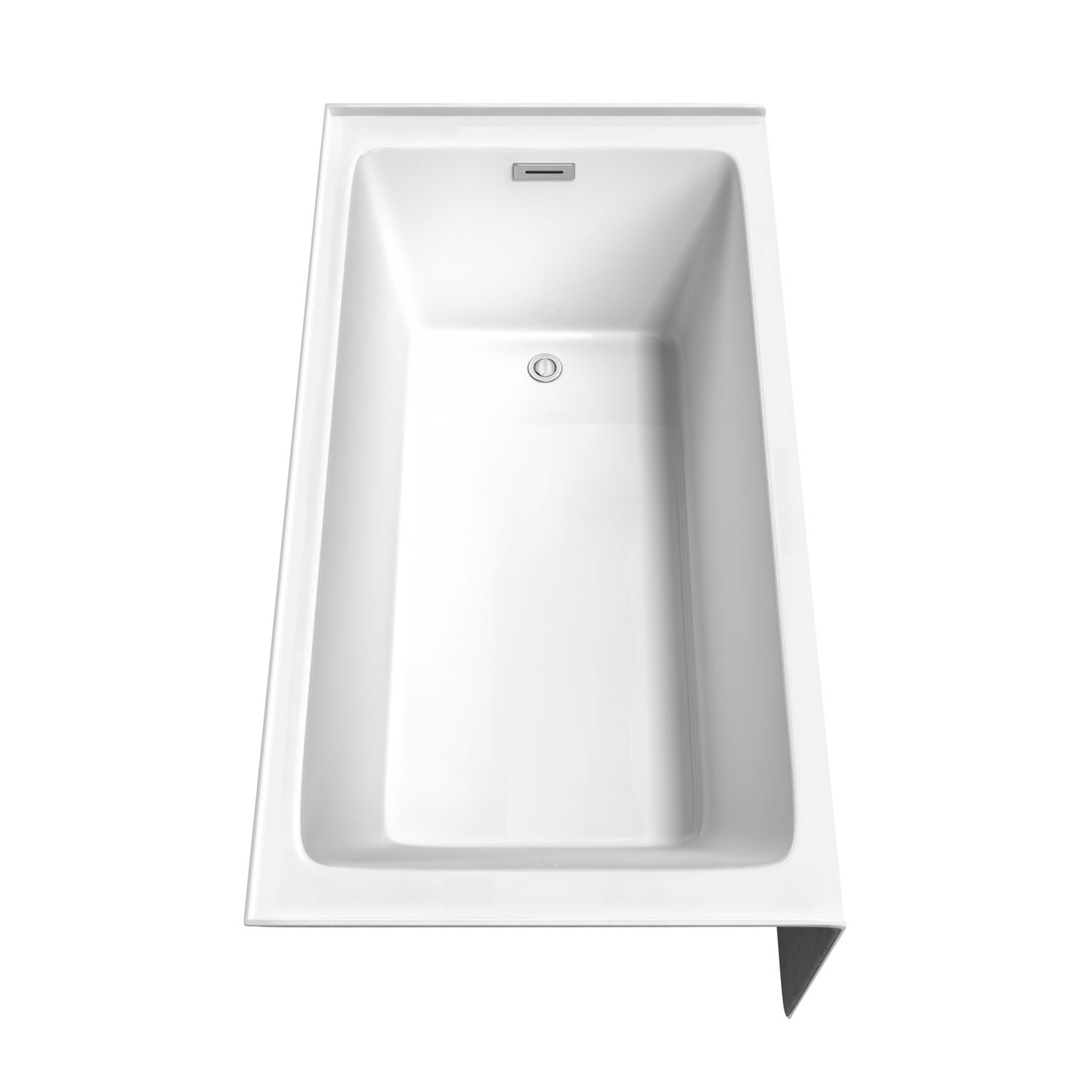 Grayley 60 x 32" Alcove Bathtub in White, Right-Hand Drain, Trim in Chrome