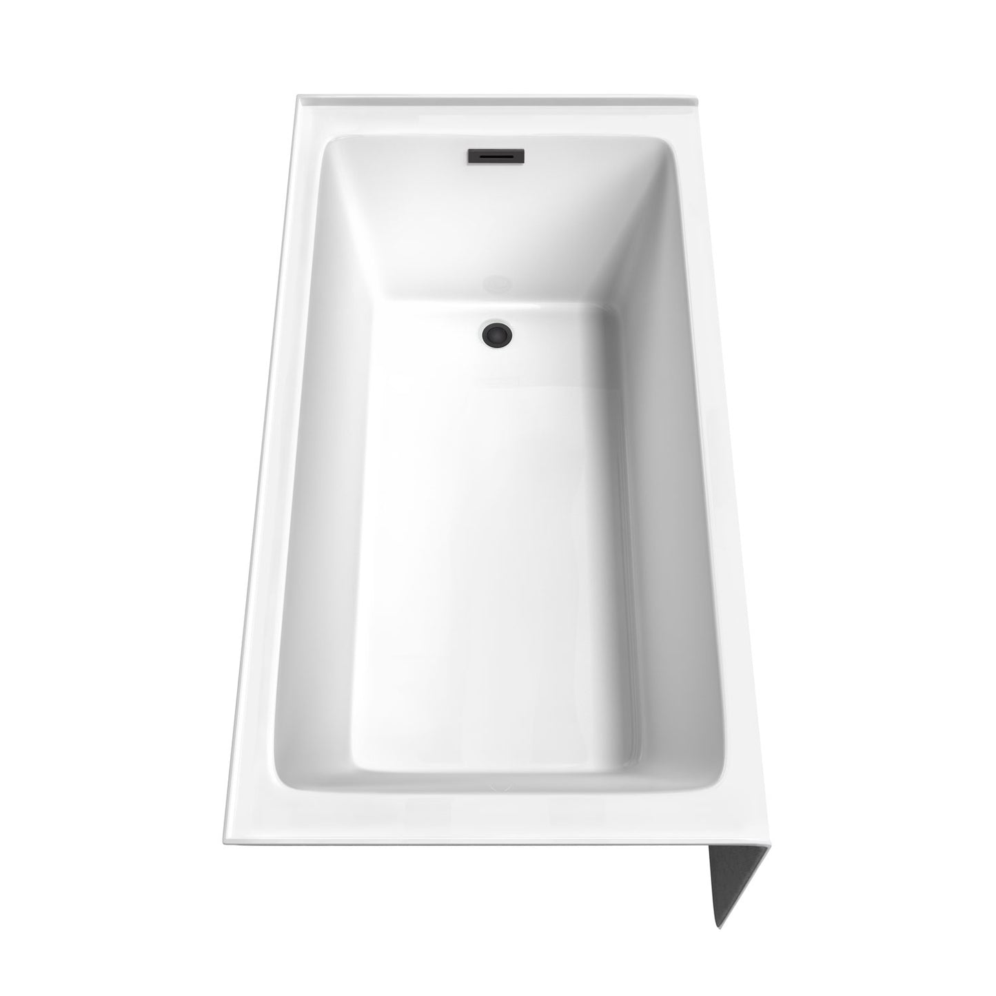 Grayley 60 x 32" Alcove Bathtub in White, Right-Hand Drain, Trim in Matte Black