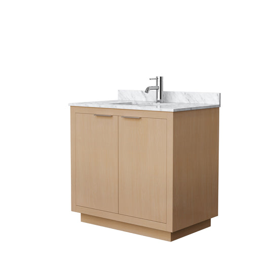 Maroni 36" Single Vanity in Light Straw, Top, Square Sink