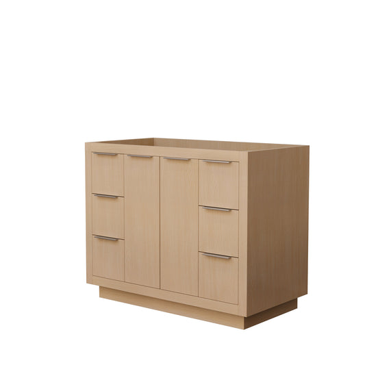 Maroni 42" Single Vanity in Light Straw, No Top, No Sink