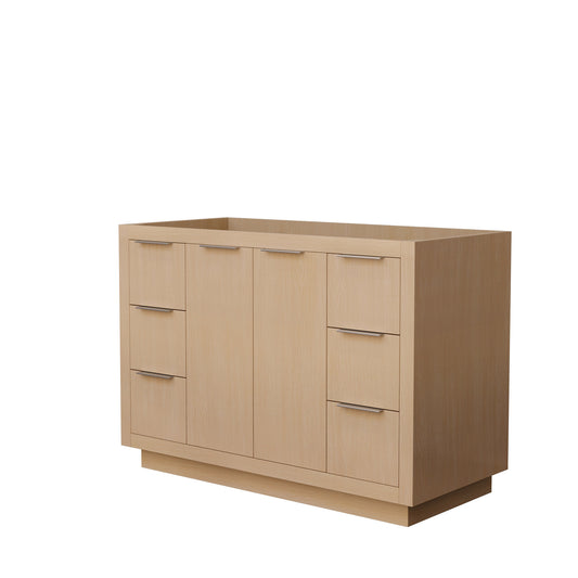 Maroni 48" Single Vanity in Light Straw, No Top, No Sink