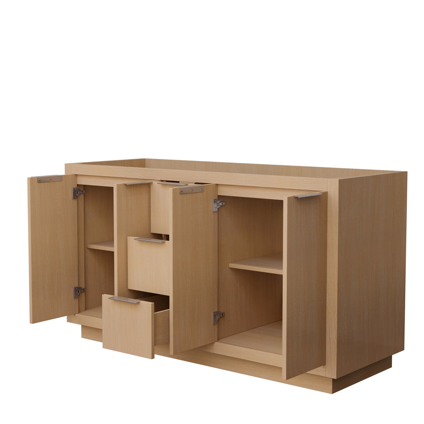 Maroni 60" Double Vanity in Light Straw, No Top, No Sink
