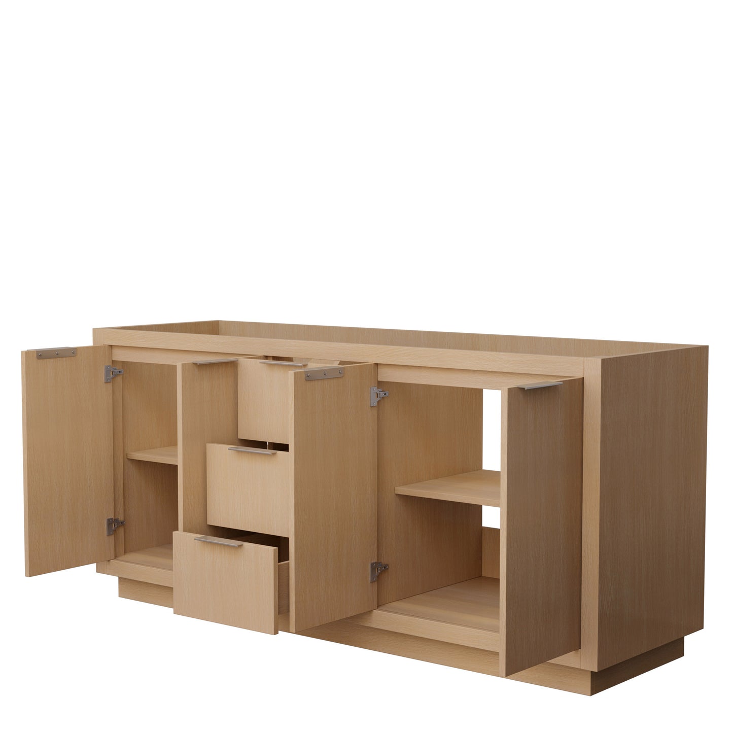 Maroni 72" Double Vanity in Light Straw, No Top, No Sink