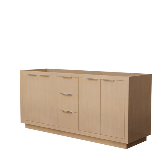 Maroni 72" Double Vanity in Light Straw, No Top, No Sink