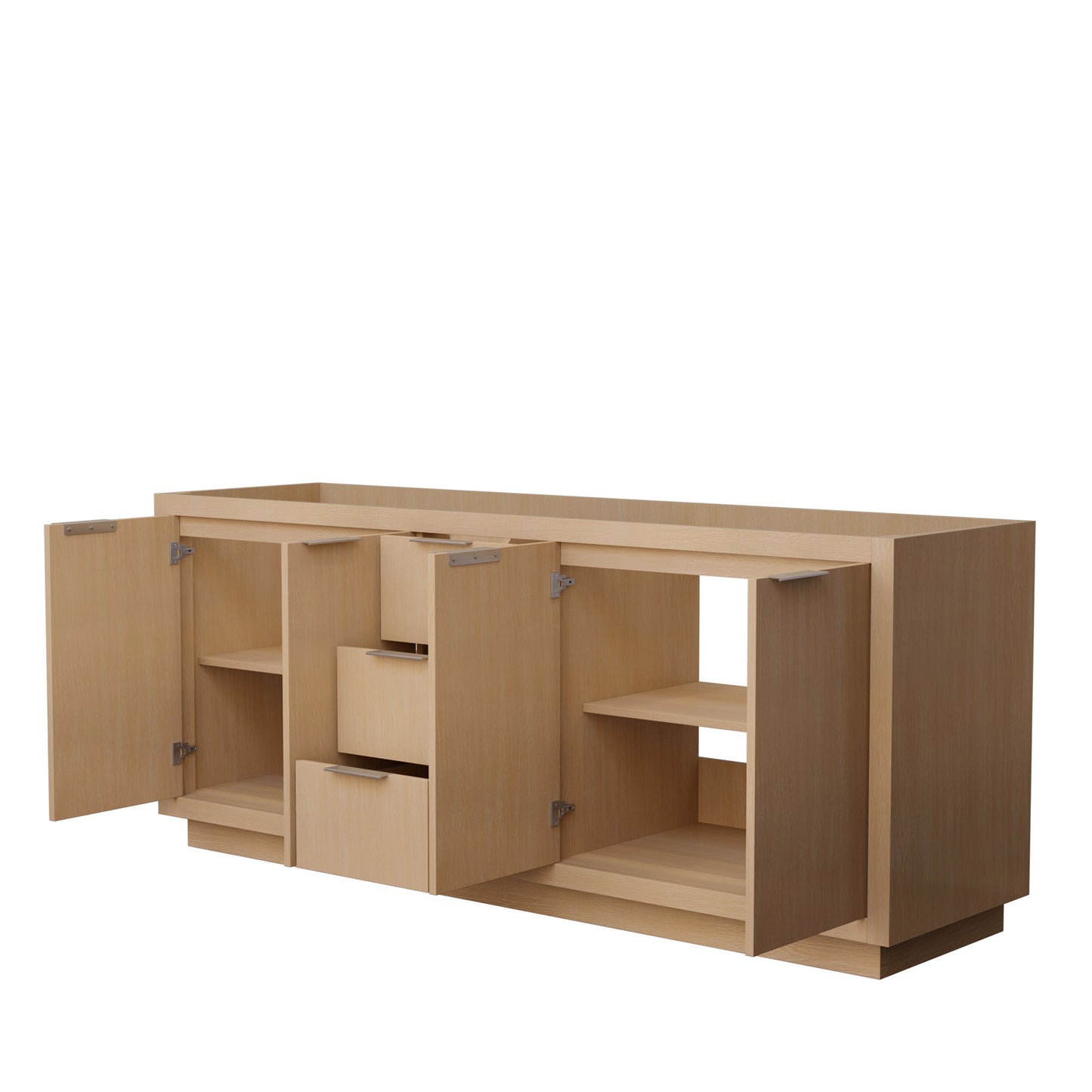Maroni 80" Double Vanity in Light Straw, No Top, No Sink
