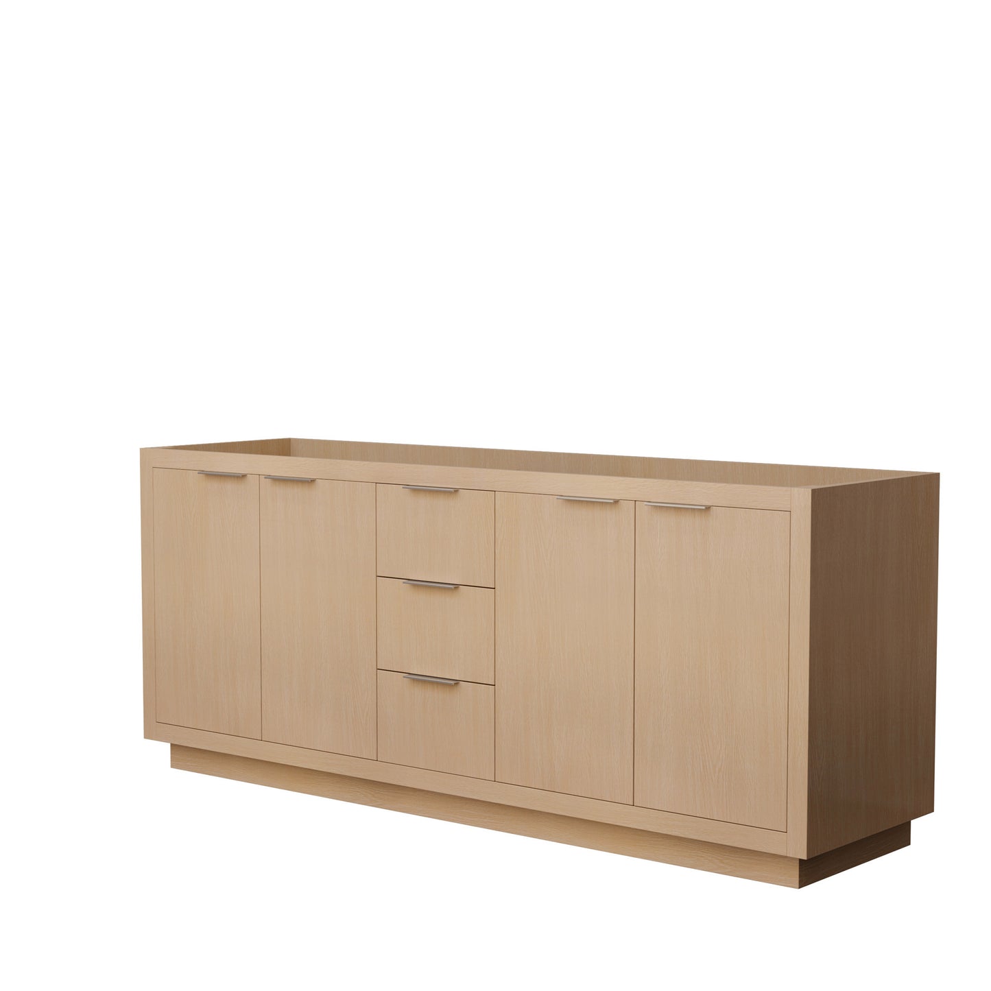 Maroni 80" Double Vanity in Light Straw, No Top, No Sink