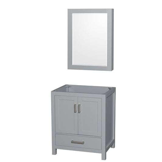 Sheffield 30" Single Vanity, No Top, No Sink, Medicine Cabinet