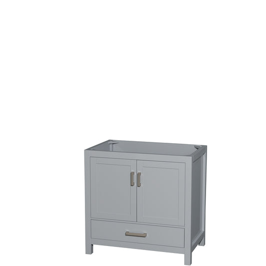 Sheffield 36" Single Vanity in Gray, No Top, No Sink, No Mirror