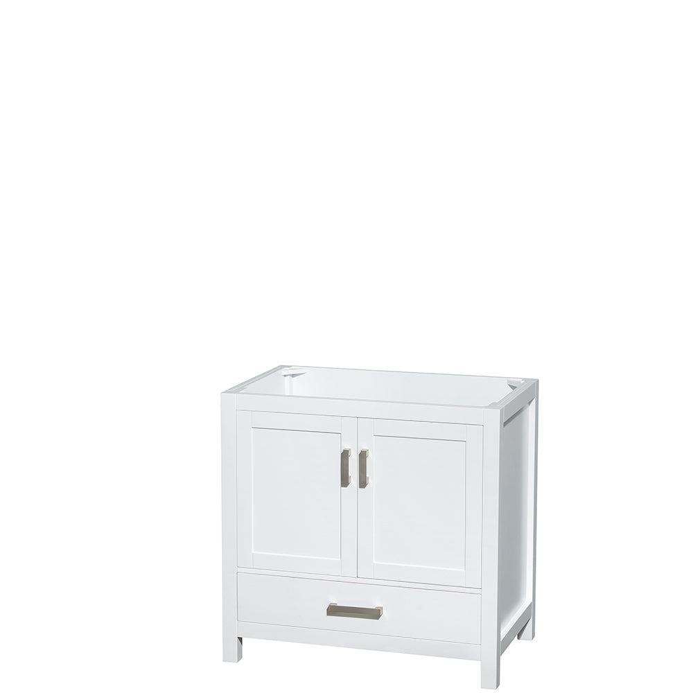 Sheffield 36" Single Vanity in White, Top, Oval Sink, 24" Mirror