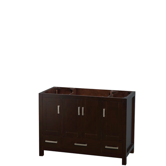Sheffield 48" Single Vanity in Espresso, No Top, No Sink, No Mirror