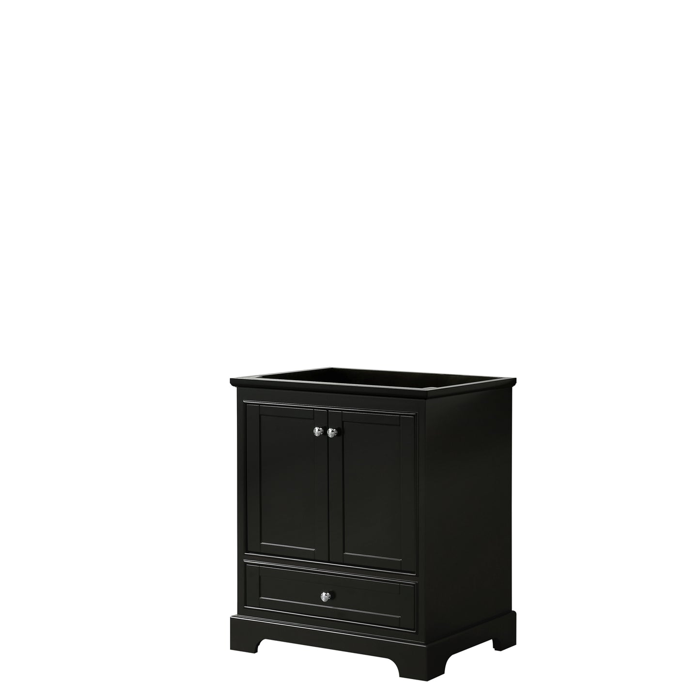 Deborah 30 Inch Single Bathroom Vanity in Dark Espresso, No Countertop, No Sink, and No Mirror