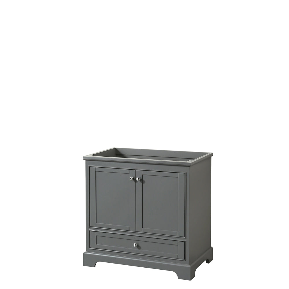 Deborah 36" Single Vanity in Dark Gray, No Top, No Sink, No Mirror