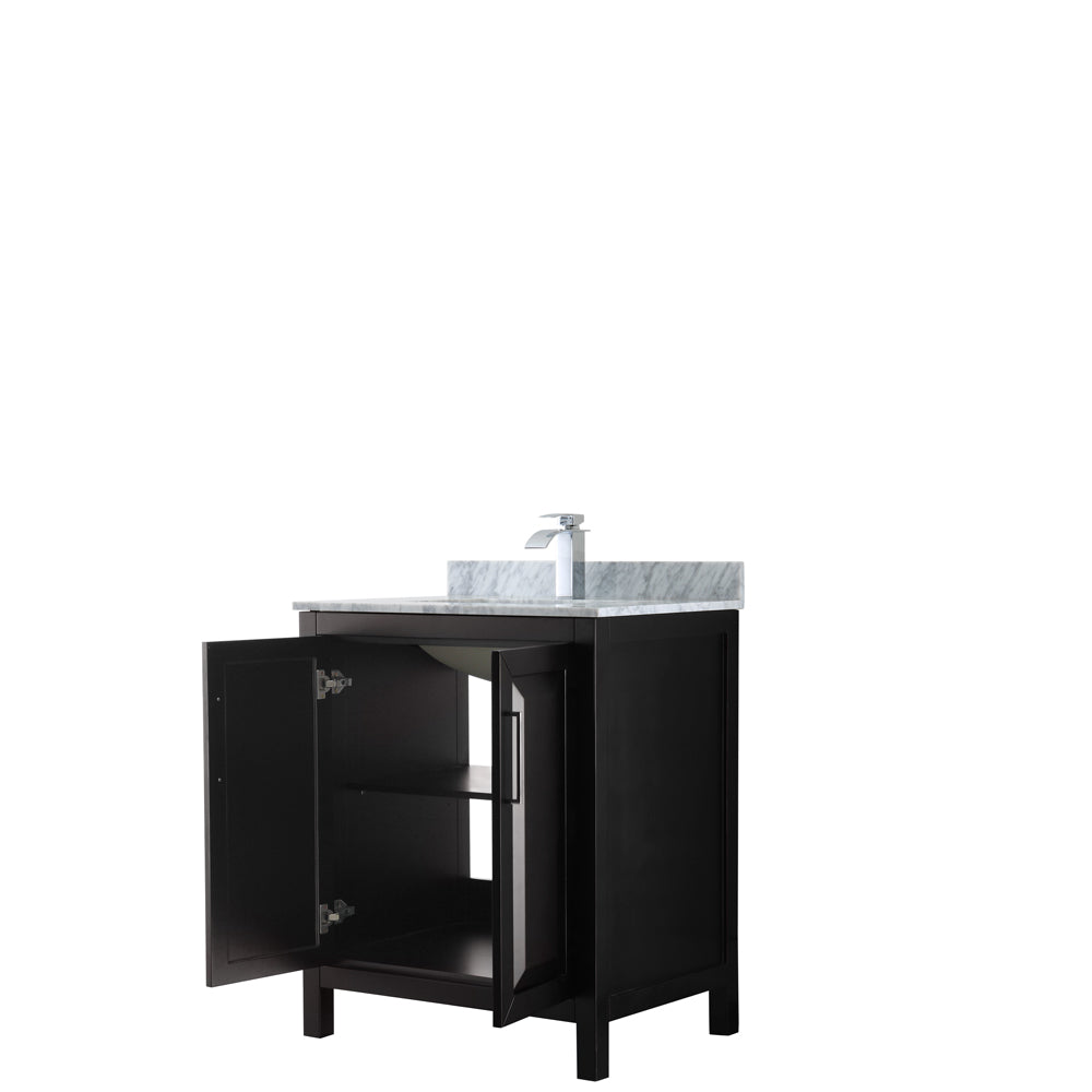 Daria 30" Single Vanity in Dark Espresso, Top, Square Sink, No Mirror