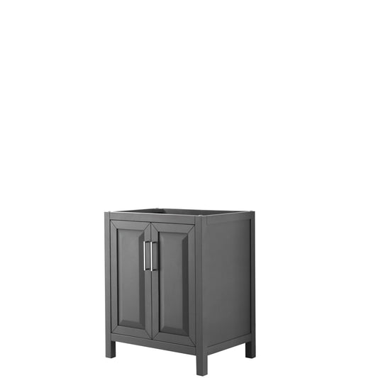 Daria 30" Single Vanity in Dark Gray, No Top, No Sink, No Mirror