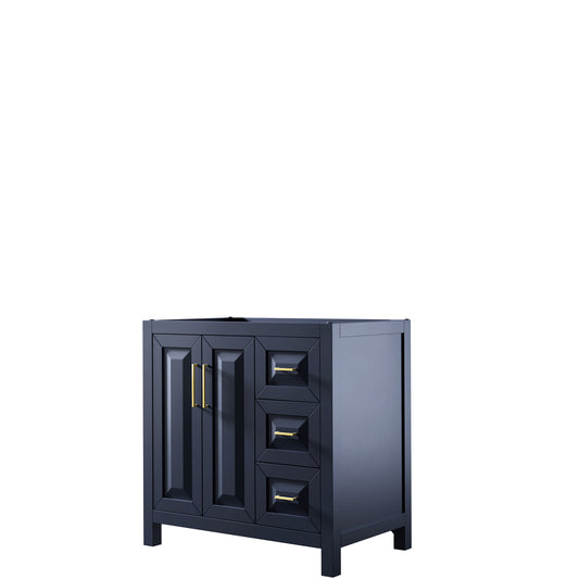 Daria 36" Single Vanity in Dark Blue, No Top, No Sink, No Mirror
