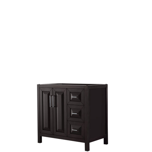 Daria 36" Single Vanity in Dark Espresso, No Top, No Sink, No Mirror