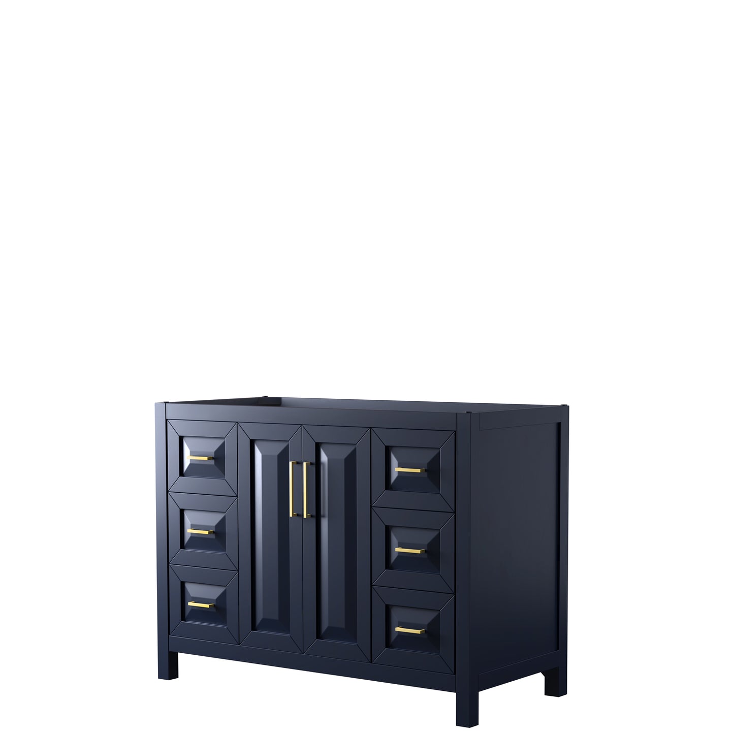 Daria 48" Single Vanity in Dark Blue, No Top, No Sink, No Mirror