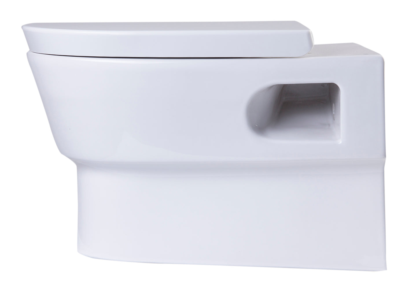 EAGO WD332 Round Modern Wall Mount Dual Flush Toilet Bowl