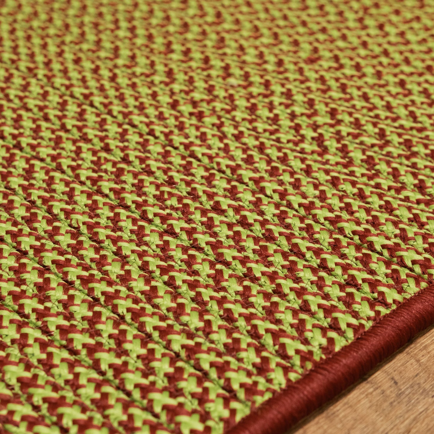 Holiday-Vibes Jumbo Houndstooth Basket - Vibe Green/Red 20"x20"x15"
