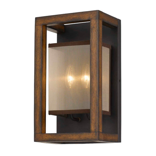 Wood Wood/metal Organza - Sconce