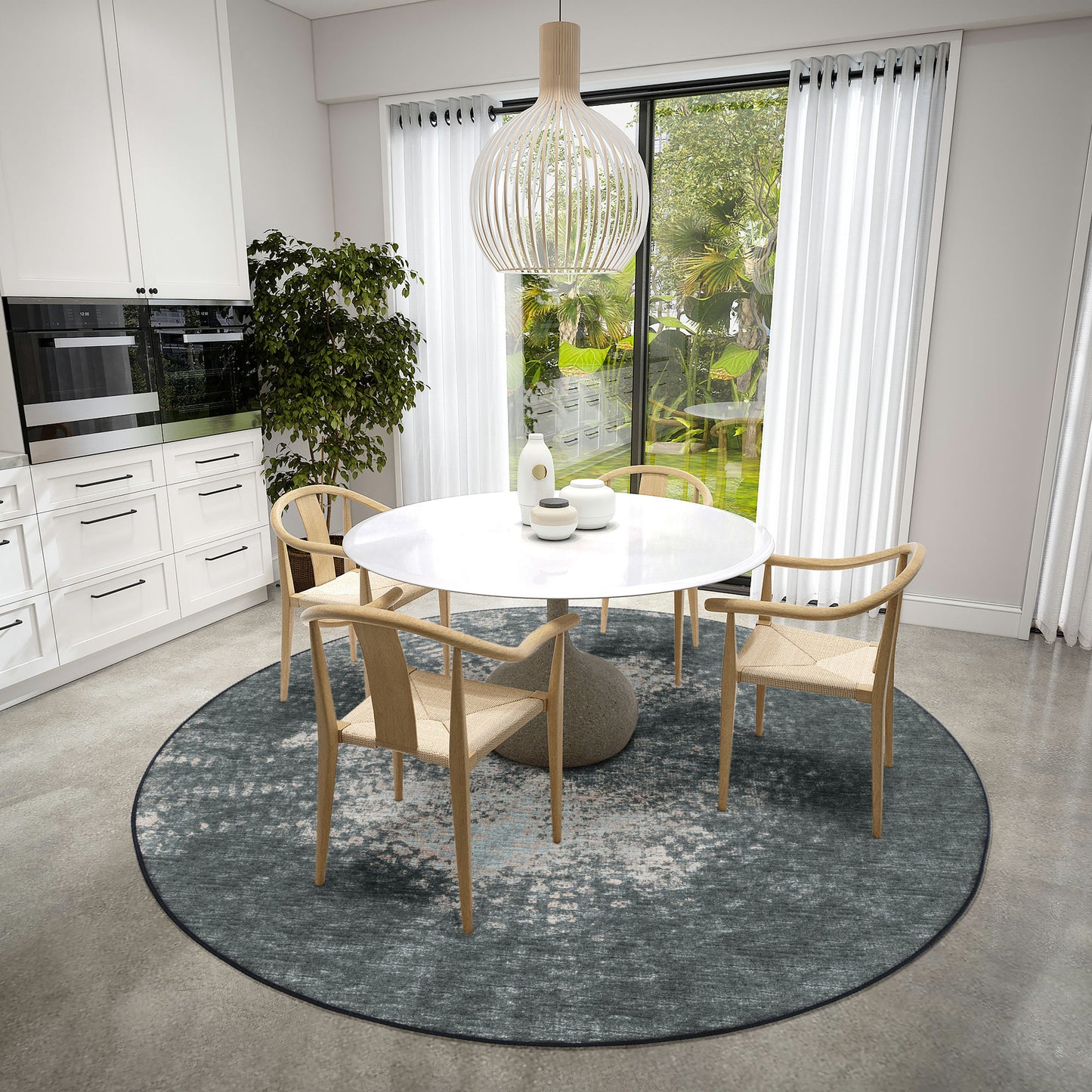 Winslow WL1 Midnight 8' x 8' Round Rug