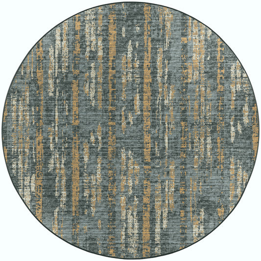 Winslow WL6 Charcoal 4' x 4' Round Rug