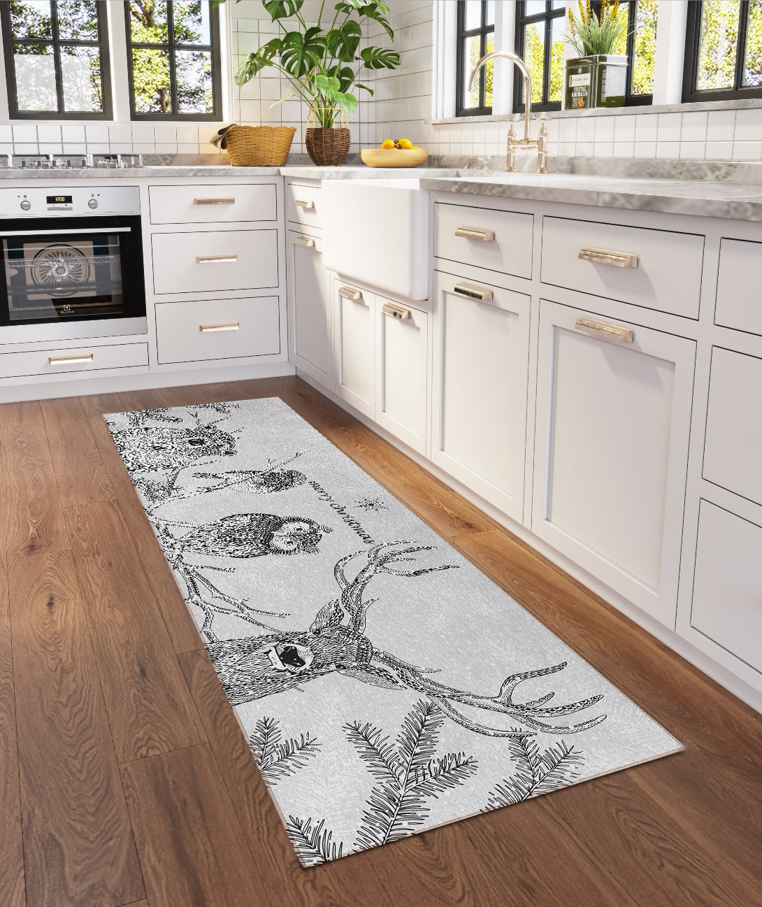 Indoor/Outdoor Wonderland WN10 Flannel Washable 2'3" x 7'6" Rug