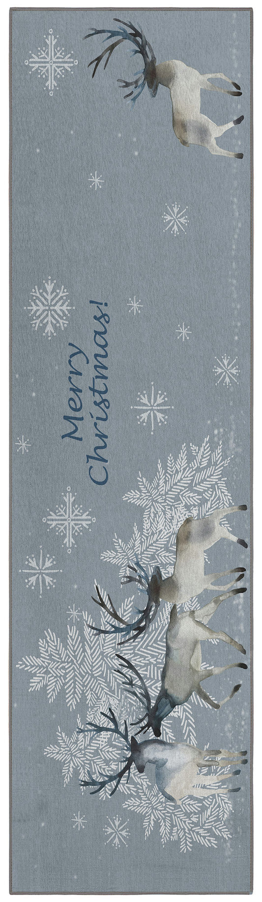 Indoor/Outdoor Wonderland WN2 Grey Washable 2'3" x 7'6" Runner Rug