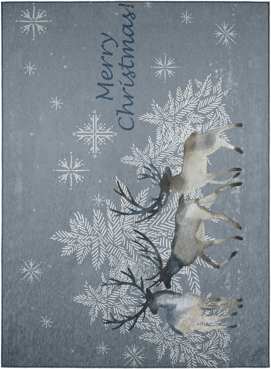 Indoor/Outdoor Wonderland WN2 Grey Washable 3' x 5' Rug