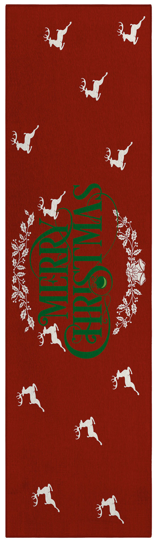 Indoor/Outdoor Wonderland WN6 Red Washable 2'3" x 7'6" Runner Rug