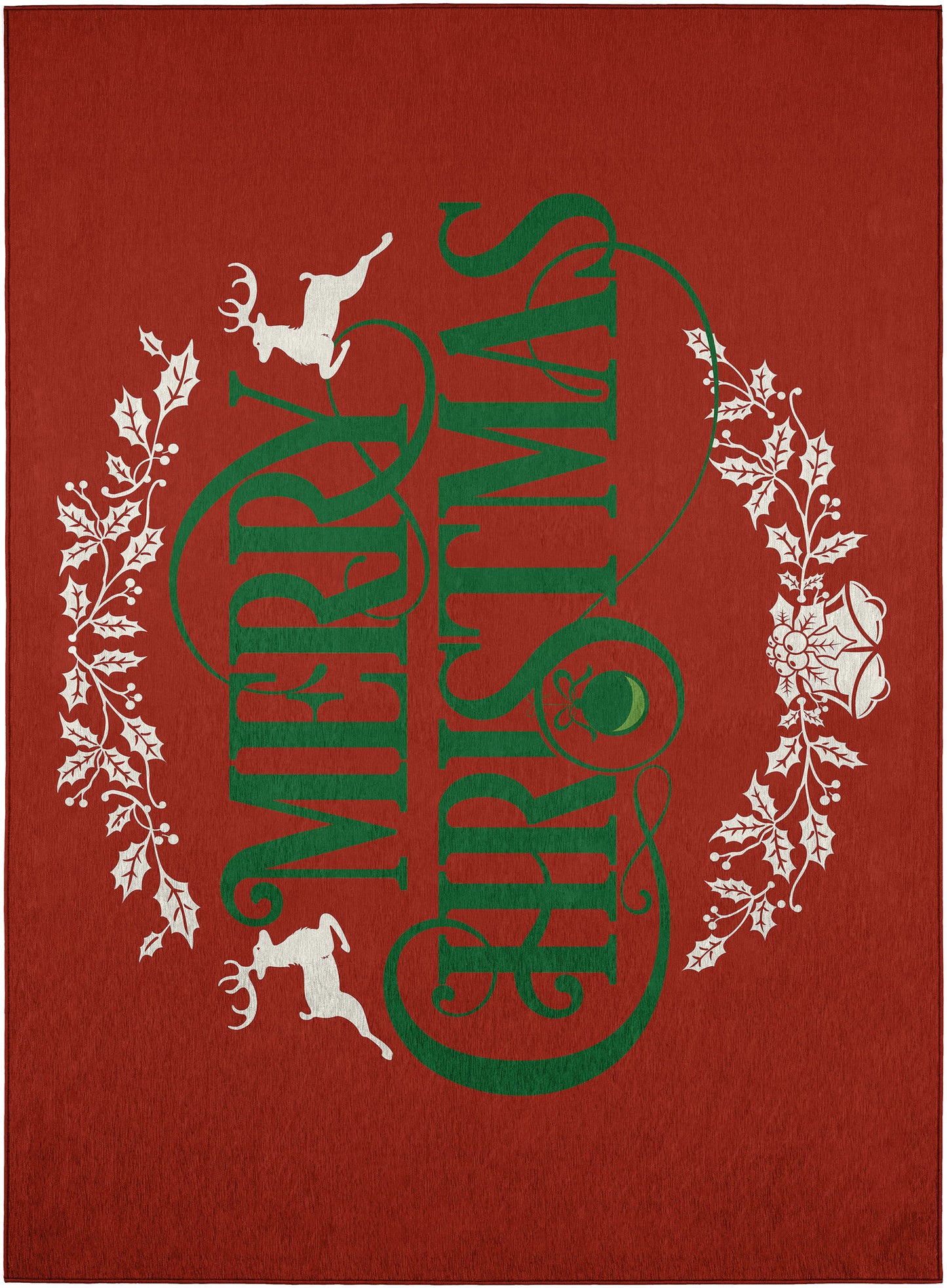 Indoor/Outdoor Wonderland WN6 Red Washable 30" x 46" Rug