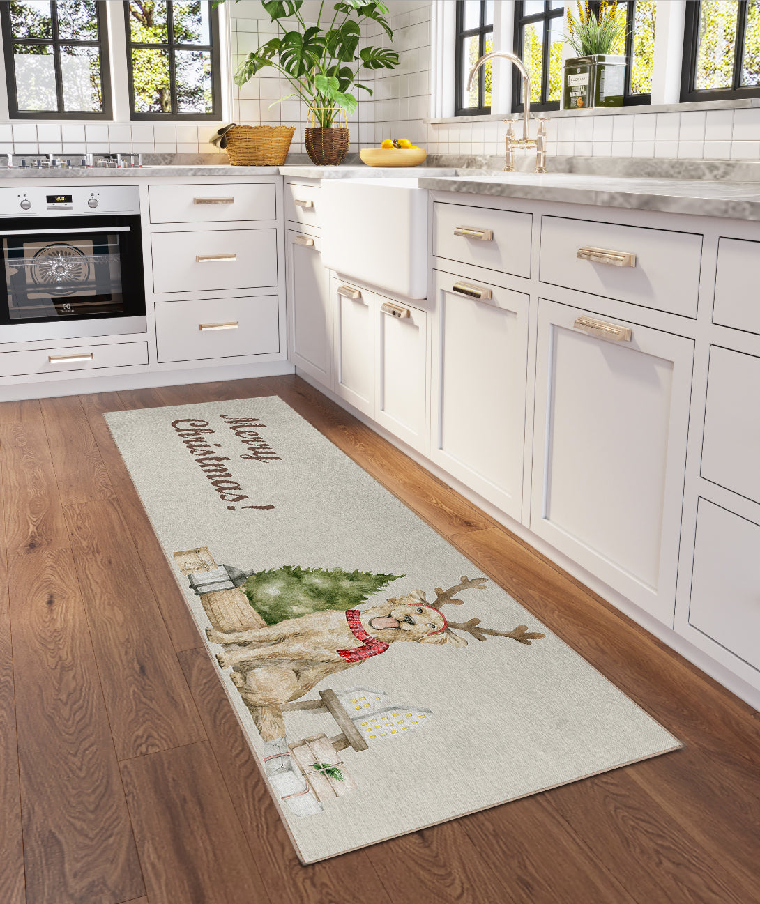 Indoor/Outdoor Wonderland WN8 Beige Washable 2'3" x 7'6" Runner Rug