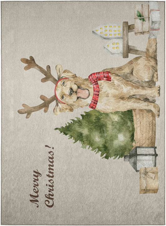 Indoor/Outdoor Wonderland WN8 Beige Washable 30" x 46" Rug