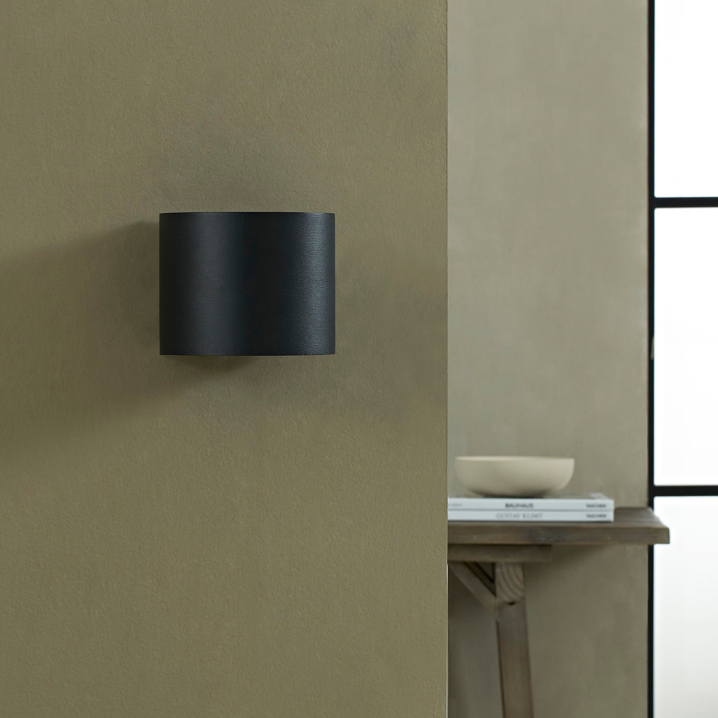 Lark Matte Black Aluminum Wall Sconce