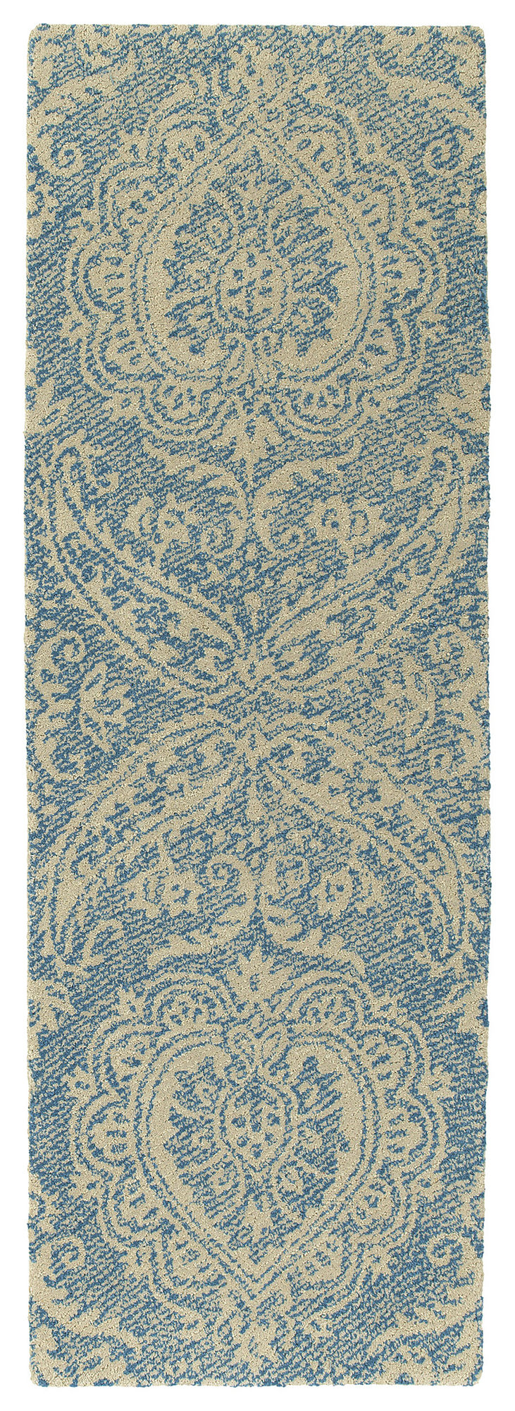Kaleen Weathered Collection Linen Glacier Runner 3' x 10'