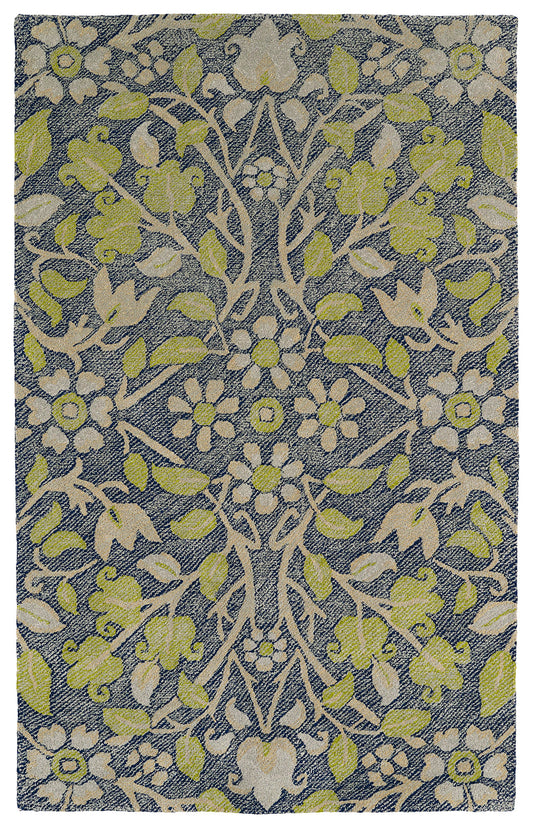 Kaleen Weathered Collection Dark Navy Area Rug 9' x 12'